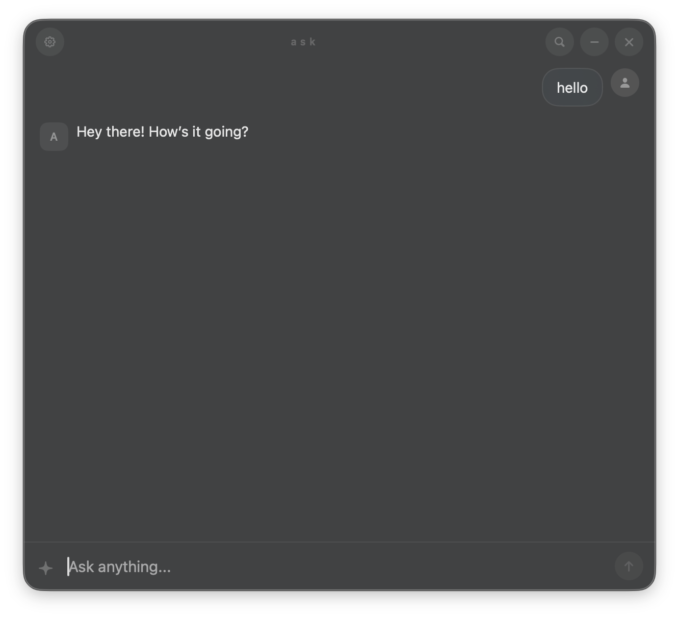 Ask interface